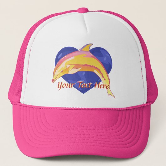 Bunter Delphin-Hut Truckerkappe (Vorderseite)