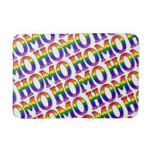 Bunter diagonaler Regenbogen färbt Homo-Muster Badematte (Vorderseite)