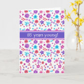 Bunter Ditsy altersspezifischer 85. mit Karte (Gelbe Blume)