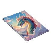 Bunter Drache am Himmel Notizblock (Rechte Seite)