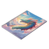 Bunter Drache am Himmel Notizblock (Linke Seite)