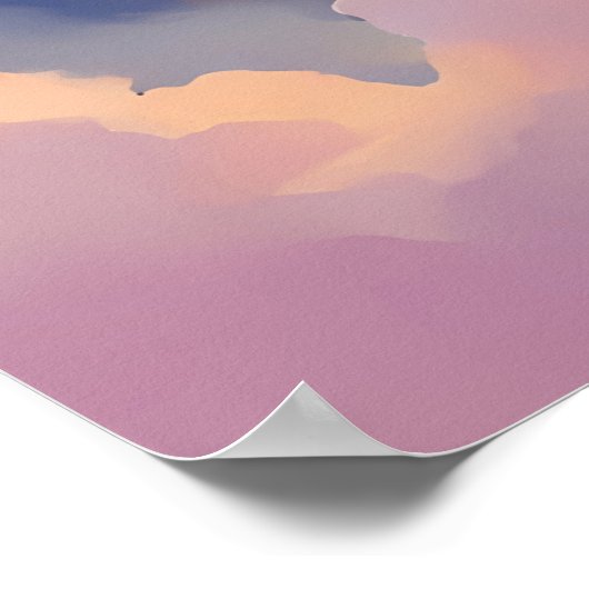 Bunter Drache am Himmel Poster (Ecke)