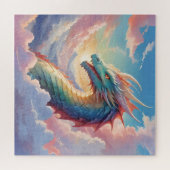 Bunter Drache am Himmel Puzzle (Horizontal)