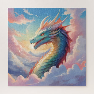 Bunter Drache am Himmel Puzzle