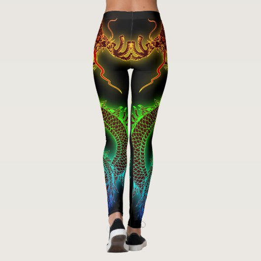 Bunter Drache Leggings (Rückseite)