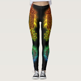 Bunter Drache Leggings