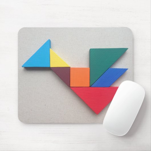 Bunter Drache Tangram Mousepad (Mit Mouse)