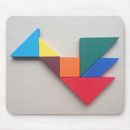 Bunter Drache Tangram Mousepad (Vorne)