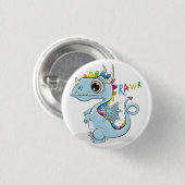 Bunter Drachen-Button für Kinder Button (Vorne & Hinten)