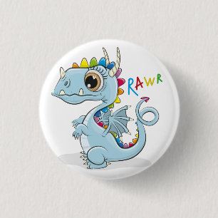 Bunter Drachen-Button für Kinder Button