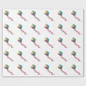 Bunter Drachen Geschenkpapier (Flach)