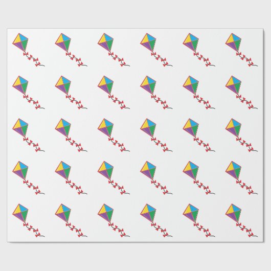 Bunter Drachen Geschenkpapier (Flach)