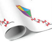 Bunter Drachen Geschenkpapier (Rolleneckpunkt)