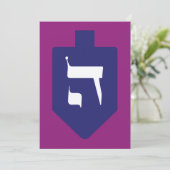 Bunter Dreidel w. Hebrew Letter Hey Hanukkah (Stehend Vorderseite)