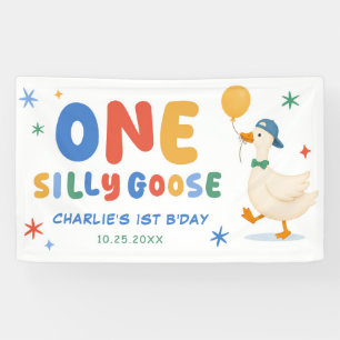 Bunter Eine Alberne Gans Kinder 1. Geburtstag Banner