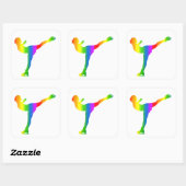 Bunter Eiskunstlauf Regenbogen Sticker (Blatt)