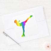 Bunter Eiskunstlauf Regenbogen Sticker (Umschlag)