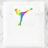 Bunter Eiskunstlauf Regenbogen Sticker (Tasche)