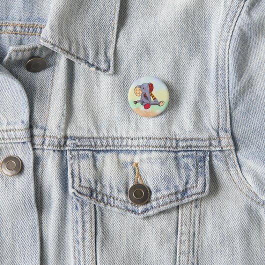 Bunter Elefant Button (Beispiel)
