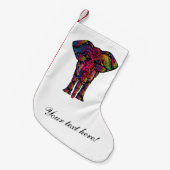 Bunter Elefant-Cartoon Kleiner Weihnachtsstrumpf (Vorderansicht (hängend))