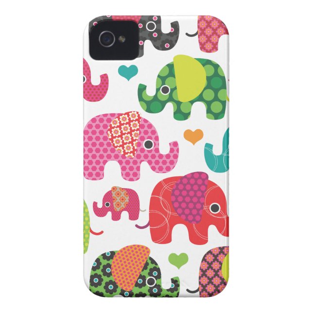 Bunter Elefant, Kindermuster Case-Mate iPhone Hülle (Rückseite)