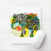 Bunter Elefant Mousepad (Mit Mouse)