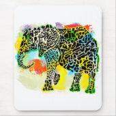 Bunter Elefant Mousepad (Vorne)