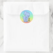 Bunter Elefant  Runder Aufkleber (Tasche)