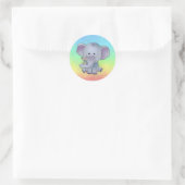 Bunter Elefant  Runder Aufkleber (Tasche)