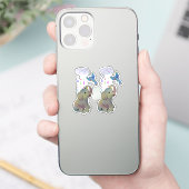 Bunter Elefant Runder Aufkleber (Telefon)