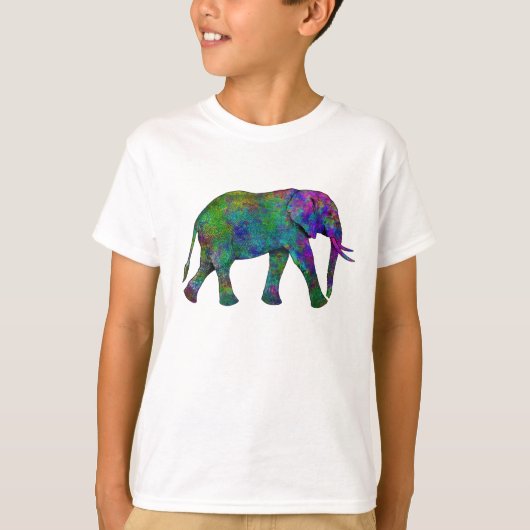 Bunter Elefant T-Shirt (Vorderseite)