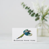 Bunter Elster-Vogel, Vintage Illustration Visitenkarte (Stehend Vorderseite)