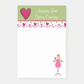 Bunter Engels-und Herz-Notizblock Post-it Klebezettel (Vorderseite)