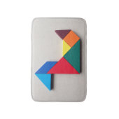 Bunter Ente Tangram Badematte (Vorderseite Vertikal)