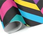 Bunter Entwurf 1 der hellen modischen Neonmode Geschenkpapier (Rolleneckpunkt)