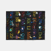 Bunter Entwurf ABCs 123 Fleecedecke (Vorderseite (Horizontal))
