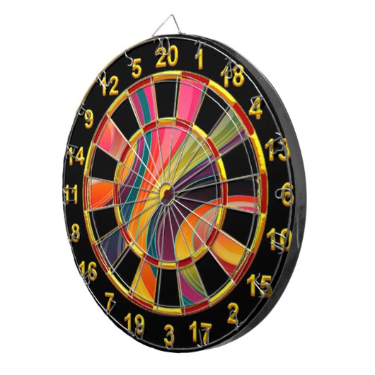 Bunter Entwurf des abstrakten gewundenen Dartscheibe (Vorderseite rechts)