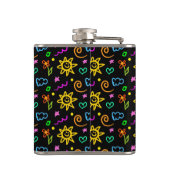 Bunter Entwurf des Hintergrundes für Kinder Flachmann (Rückseite)