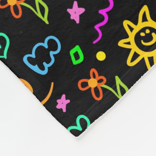 Bunter Entwurf des Hintergrundes für Kinder Fleecedecke (Ecke)