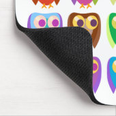 Bunter Eulen-Spaß Mousepad (Ecke)
