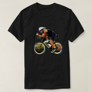 Bunter Fahrrad-Reiter mit Ihrem persönlichen Name T-Shirt
