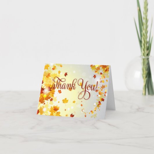 Bunter Fall danken Ihnen Karten mit Herbst-Blätter (Vorderseite)