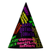 Bunter Farben-oder Schlamm-personalisierter Partyhütchen (Links)