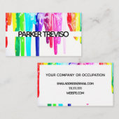 Bunter Farben-Spritzer Visitenkarte (Vorne/Hinten)
