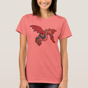 Bunter Feuer-Atmendrache T-Shirt