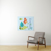 Bunter Fisch mit Bläschen und Algen Wandteppich (Beispiel (Horizontal))