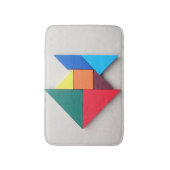 Bunter Fische Tangram Badematte (Vorderseite Vertikal)
