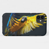 Bunter Fliegen Ara auf einem dunklen Hintergrund Case-Mate iPhone Hülle (Rückseite (Horizontal))