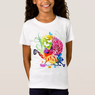 Bunter florierender Eidechse T-Shirt