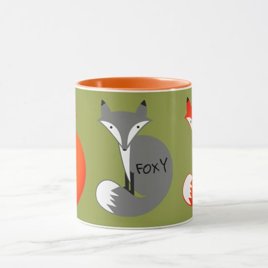 Bunter Foxy Fox-Entwurf Tasse (Zentrum)